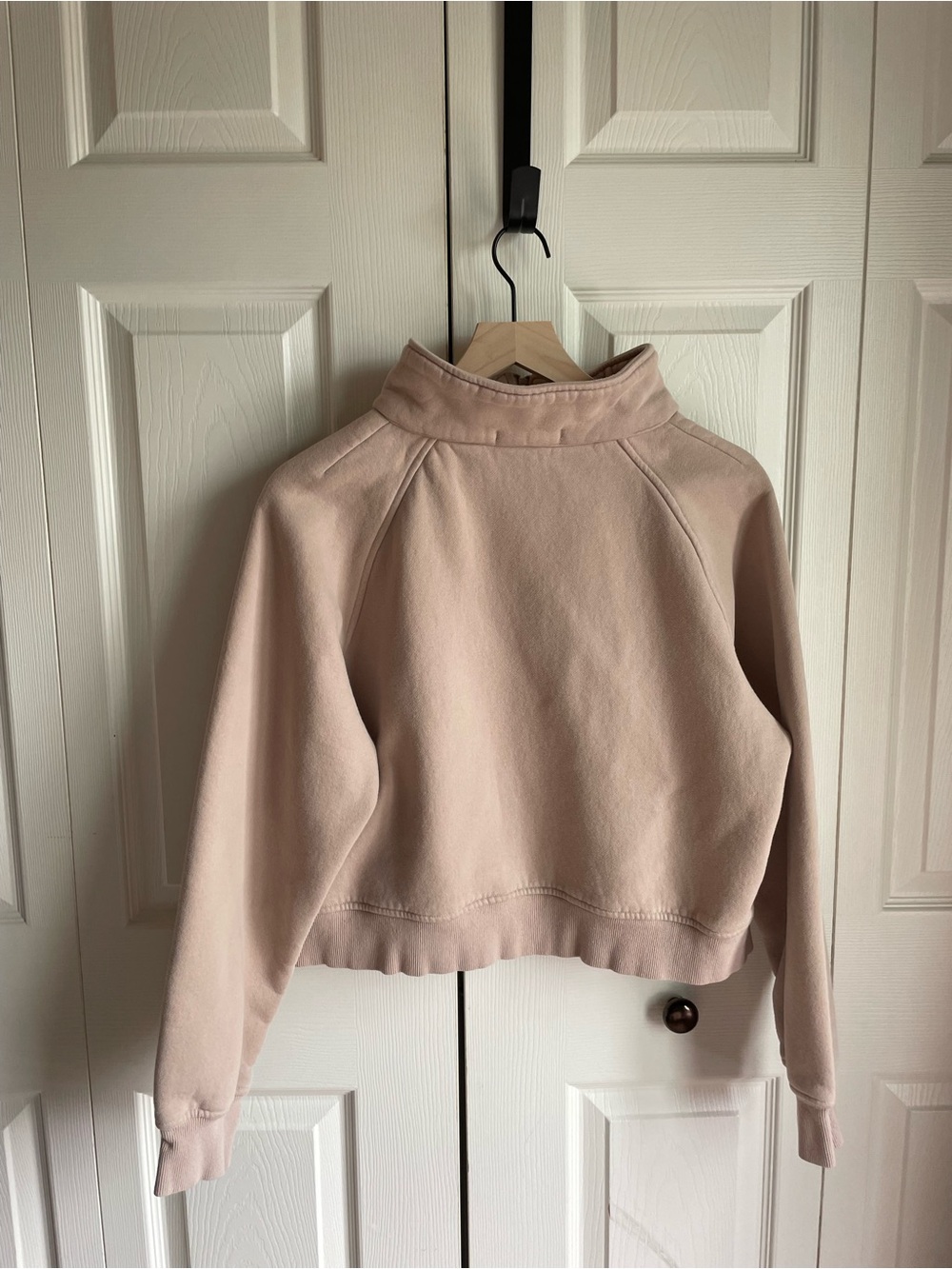 Amazon Women's Half-Zip Pullover Sweatshirt - Light Blush/ Tan - Picture 2 of 4